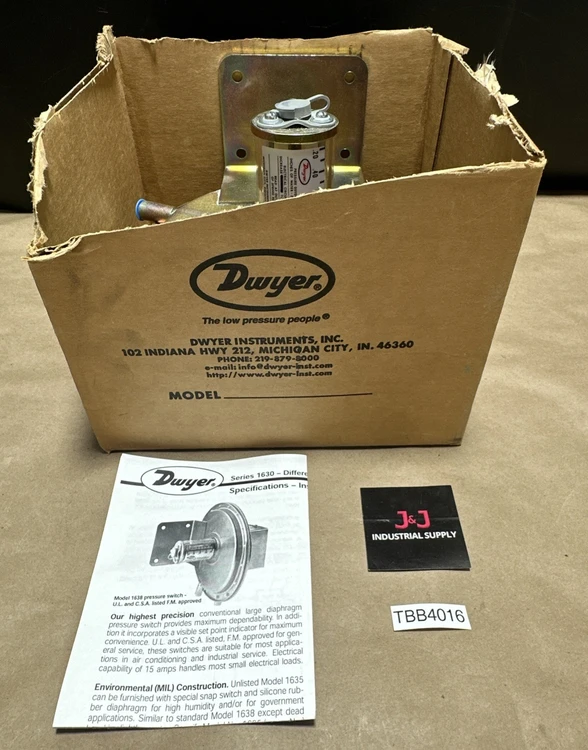 New | in-Stock Dwyer 1638-1 Relays & Switches Indiana US | J&J Industrial Supply #1077025