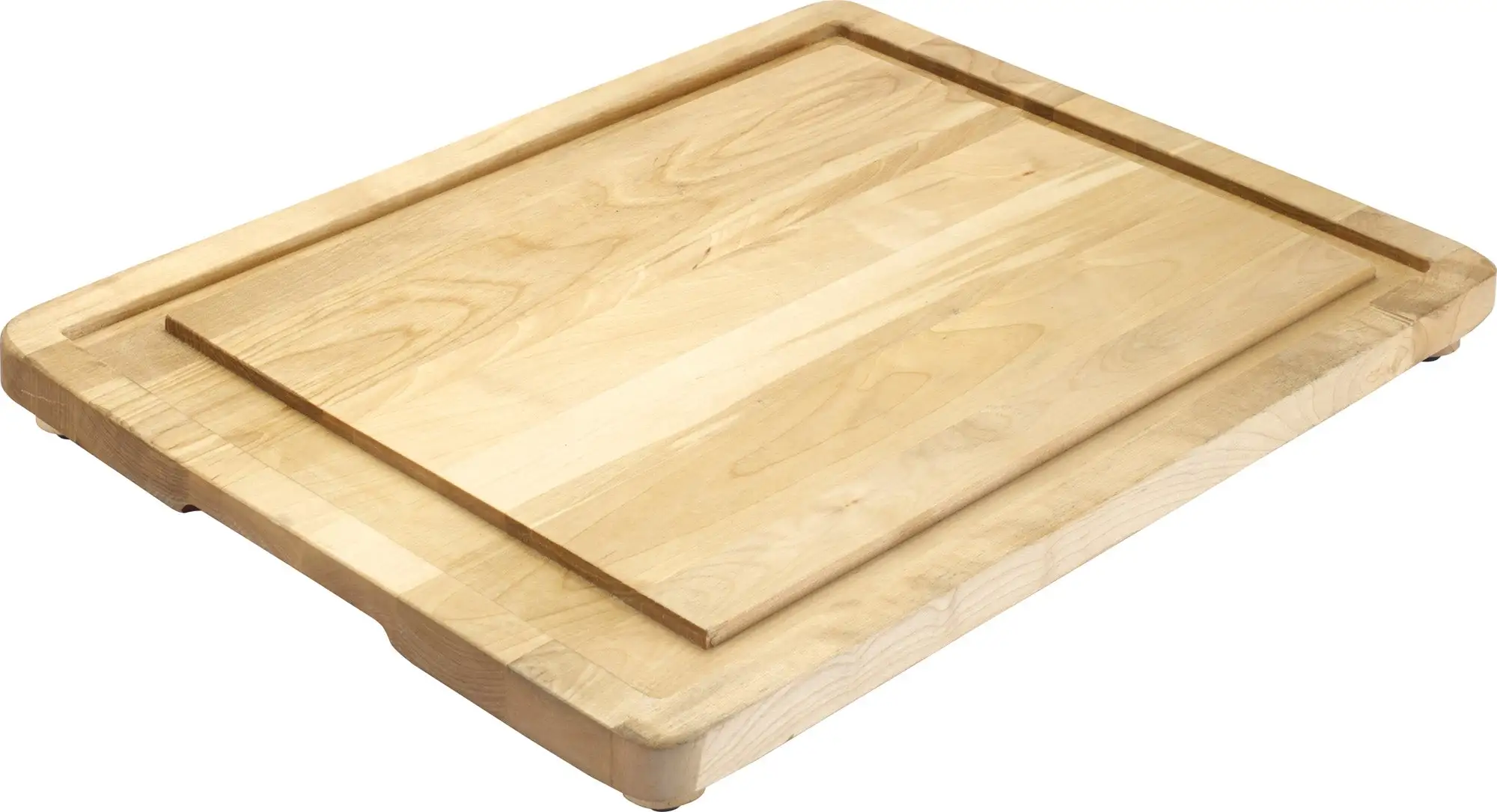 Carving Board, 20"x16"x1",Integrated Channel,Wooden Legs w/Non-skid Bottom,Birch (4 Each)