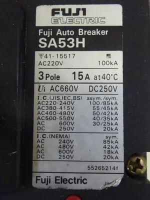 USED FUJI ELECTRIC SA53H-15