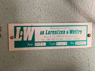 Lorentzen &amp; Wettre Tearing Tester Type 1-1