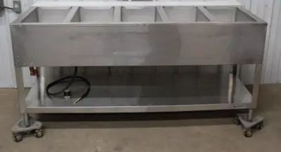 142-1217 Duke 72 Inch 5 Well Stainless Steel Hot Food Warmer Steam Table