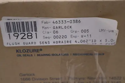 NEW GARLOCK 46333-0386 FLUSH-GARD SEAL - STOCK GF1009