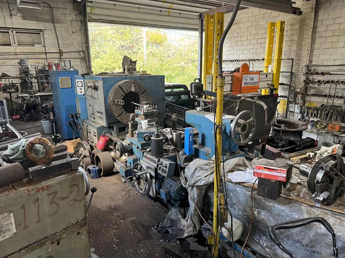 36” x 120” Broadbent Hollow Spindle Engine Lathe