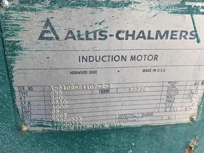 Allis-Chalmers 250 hp, 3600 rpm, electric Motor