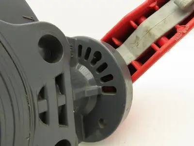 Spears 4" CPVC Butterfly Valve PVC Disc 8-Bolt w/Handle 150psi