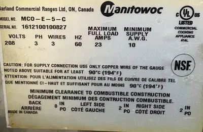 USED GARLAND MCO-E-5-C