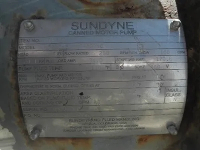 USED SUNDYNE HT25C-S5NHT-02D1C