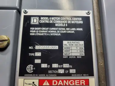 USED SQUARE D MODEL 6