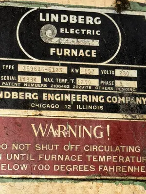 Recirculating Box Tempering Furnace 36″ X 36″ X 96″