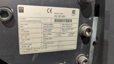 R&M 7.5 Ton Trolley Hoists | Highland Machinery & Crane (5)