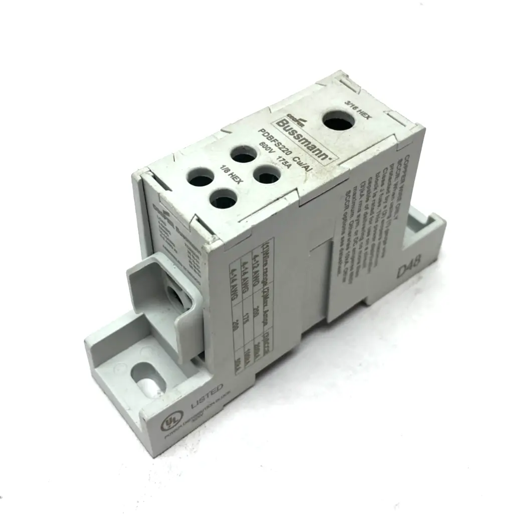 USED COOPER BUSSMANN POWER DISTRIBUTION BLOCK 600V 175A
