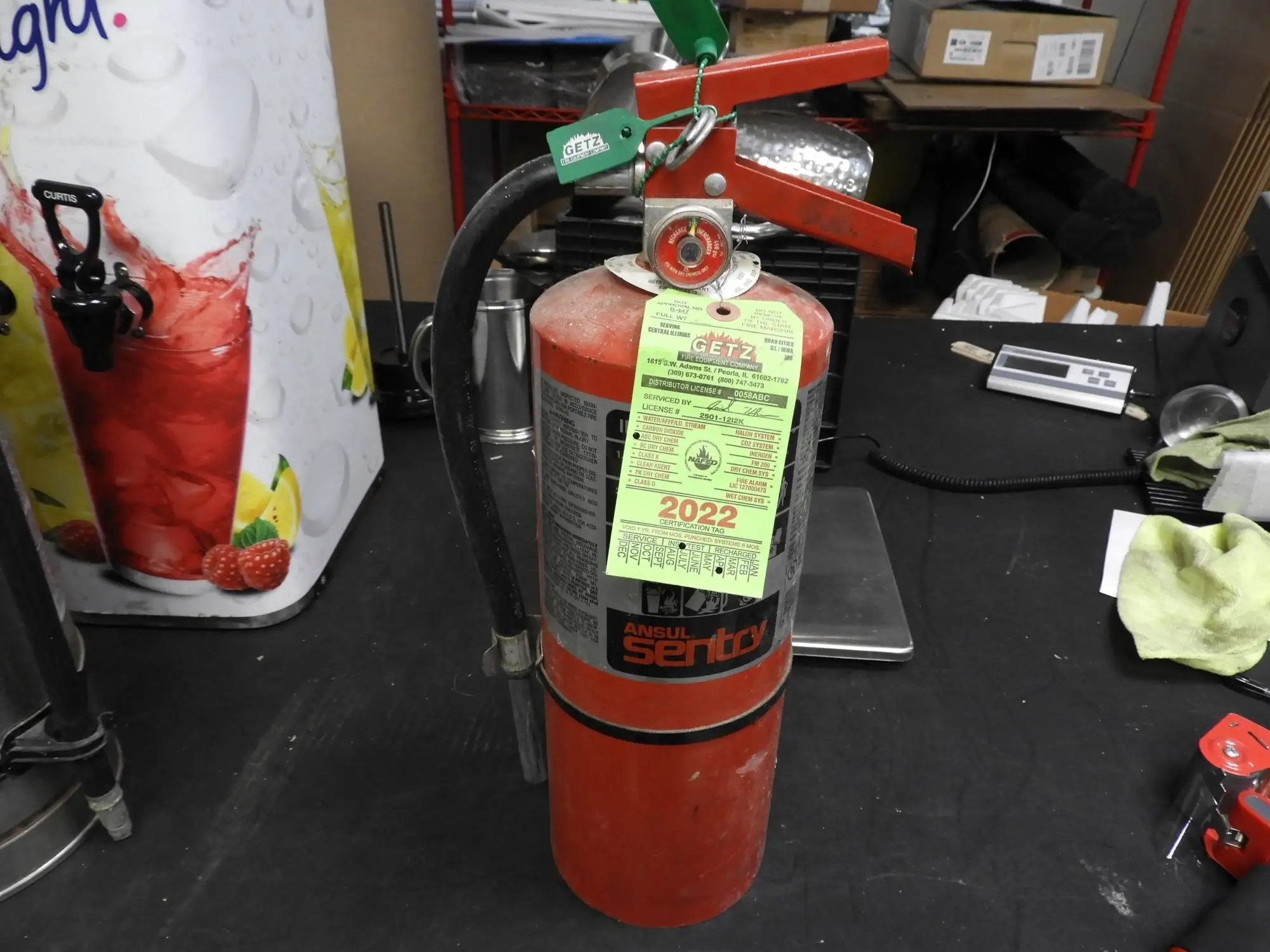 New | in-Stock Isaac Peoria New Unused Sentry SY-1014 Dry Chemical Portable Fire Extinguisher 10lb 2019 C IP Fire Extinguishers Illinois US | Falcon Restaurant Supply #1376557