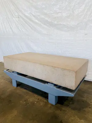 48" X 96" X 16" HERMAN PINK GRANITE SURFACE PLATE. STOCK # 0313522