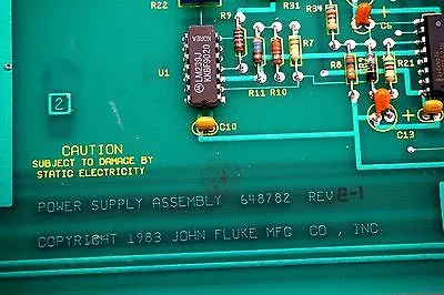 USED JOHN FLUKE 648782 POWER SUPPLY ASSEMBLY REV.E-1