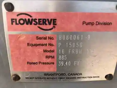 USED FLOWSERVE 16FRBH183