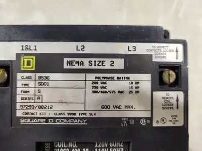 USED SQUARE D 8536SDO1V02S