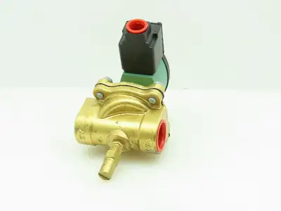 Asco JKH8210G054MO Red Hat Pneumatic Brass Solenoid Valve 1"NPT 150PSI 120V Coil