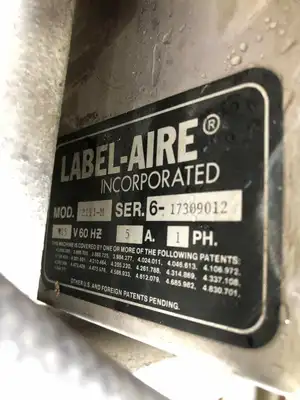 Label-Aire 2111-M Pressure Sensitive Labeler 115V 1PH -Parts/Repair