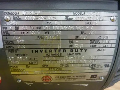 NEW US ELECTRICAL MOTORS 698722