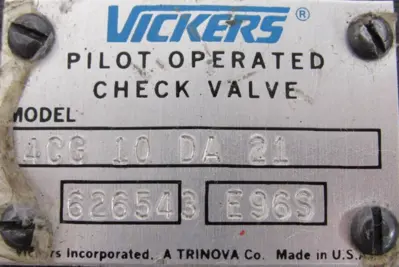 NEW VICKERS 4CG-10-DA-21 CHECK VALVE 626543 4CG10DA21