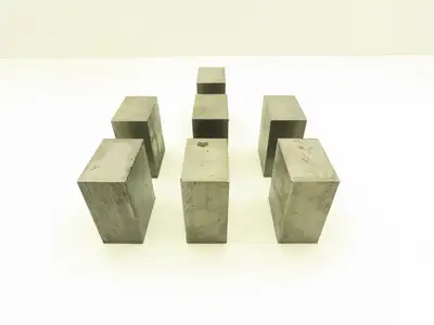 1018 Cold Rolled Steel Flat Bar Stock 1-1/4"x 2"x 2-1/2"L  Lot of 7 Blocks