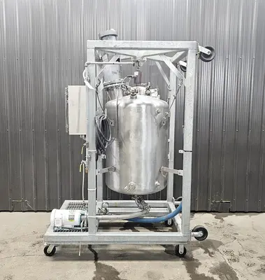 Used 110 Gallon Mixing Tank, 316 Stainless steel