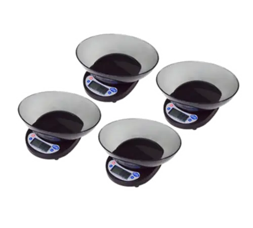 Globe GPS5-4 4-Pack Compact Portion Control Scale w/ 5-lb Capacity & LCD Digital Display