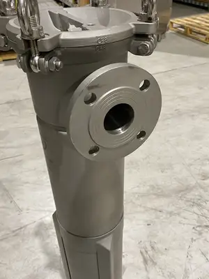 USED SHANGHAI BI-YUN SINGLE BAG FILTER HOUSING 10 MICRON