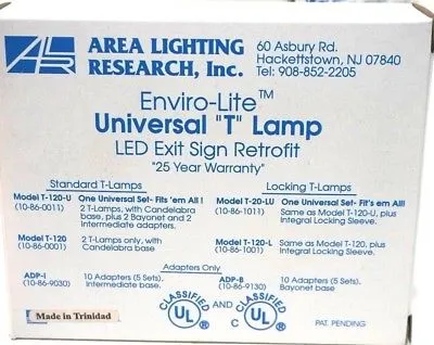 4 NEW AREA LIGHTING RESEARCH T-120 4/02 UNIVERSAL T LAMP T120