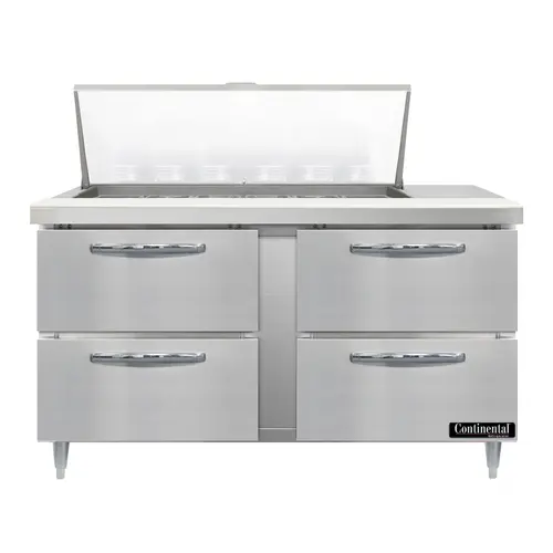 Continental D60N18M-D 60" Designer Line Sandwich/salad Prep Table W/ Refrigerated Base, 115v