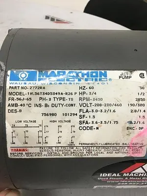 USED MARATHON 1VL56T34D5349A-R26P