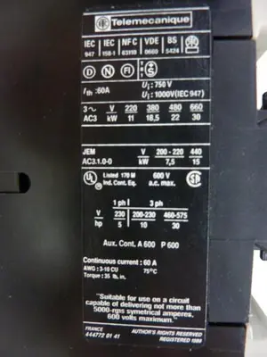 USED TELEMECANIQUE LP1D4011