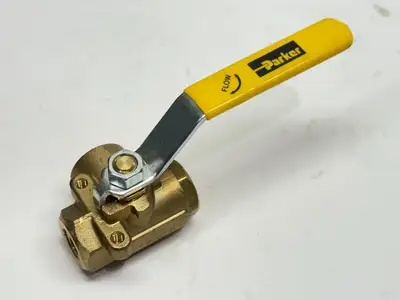 V533P-4 | Parker  Brass Ball Valve 3-Way 1/4" 400 WOG - New Other