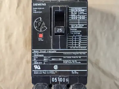 New | in-Stock SIEMENS CED63A025 Switchgears British Columbia CA | Lenmark #239331