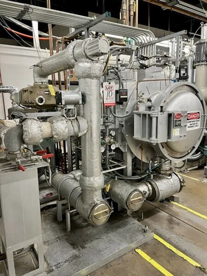 17-21/64" x 17-21/64" x 35-7/16" Tokai Konestsu #D-Wax-Kiln, ceramic degreasing vacuum sintering de-waxing furnace / kiln, 30 kW, 1292°F, panel heater, 2005