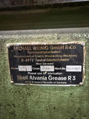 Used WEINIG U17A Woodworking Moulders Ontario CA | Aldan Woodworking Machinery #1277833