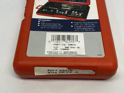 USED RECOIL PRO SERIES HELICAL INSERT THREAD REPAIR KIT, 6-INSERTS, EACH SIZE