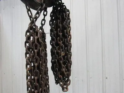 CM 1 Ton Manual Chain Fall Hoist 2000 Lbs. 28' Travel 17' Pendant Chain