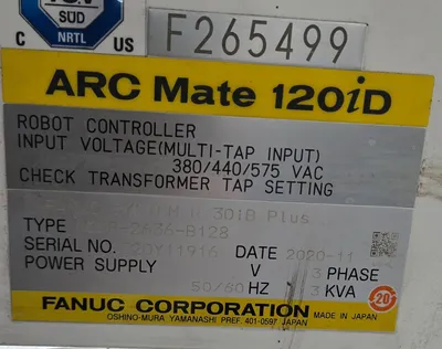 USED 2020 FANUC ArcMate 120iD + R-30iB PLUS + TPS 400i