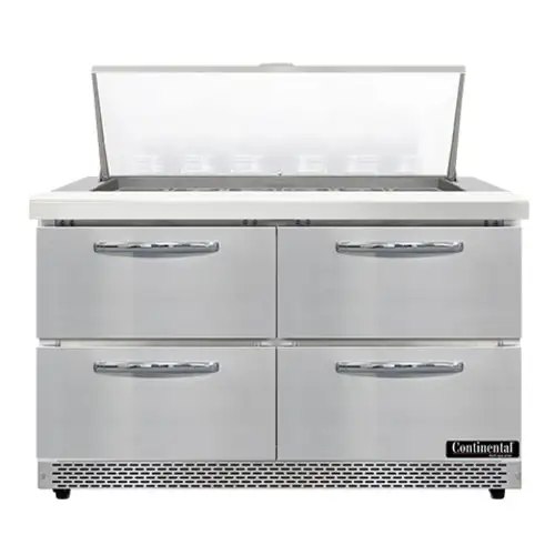 Continental SW48N18M-FB-D 48" Sandwich/salad Prep Table W/ Refrigerated Base, 115v
