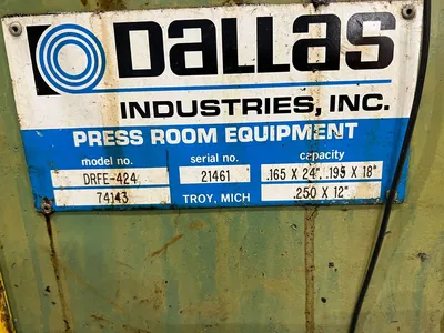 DALLAS DRFE-424 Complete Feed Lines | Universal Press & Machinery (UPM) (6)