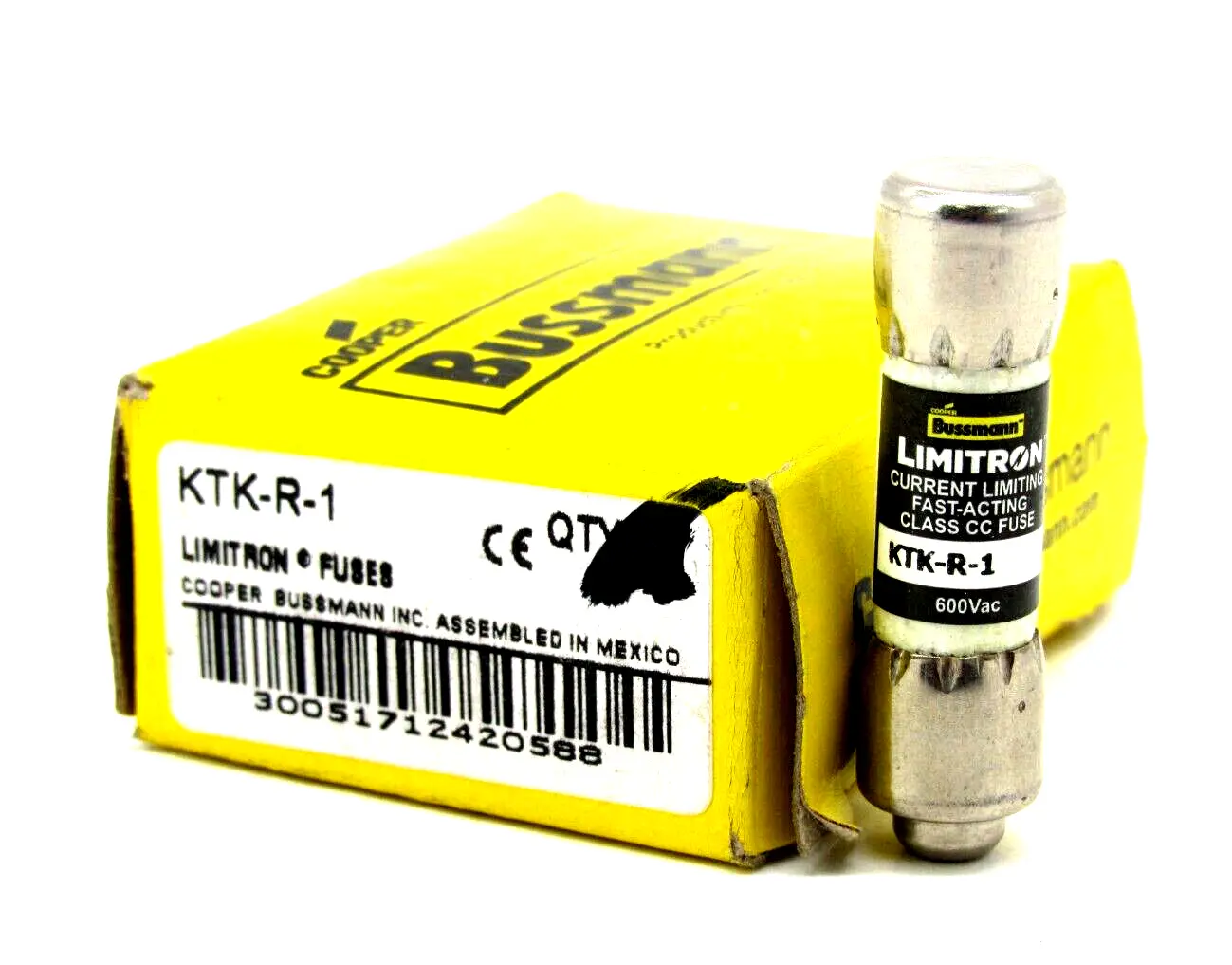 BOX OF 9 NEW BUSSMANN KTK-R-1 FUSES KTKR1