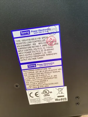 Sprang Power Electronics 1053 Series Load  Controller -NIB