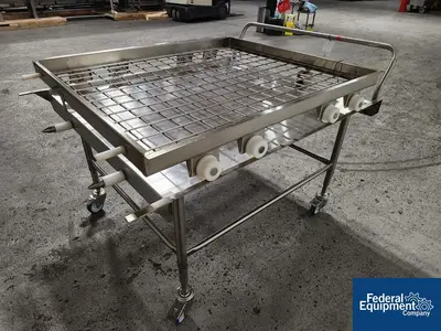 Unknown Stainless Steel Cart, with Roller Rack