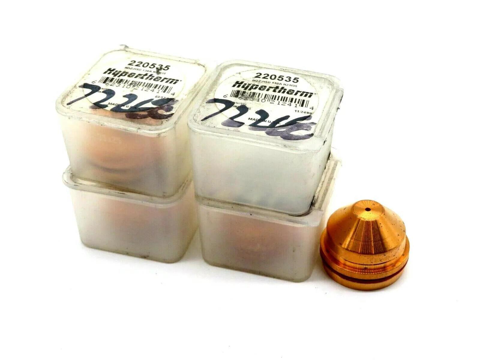 NEW LOT OF 4 HYPERTHERM 220535 NOZZLE 130A