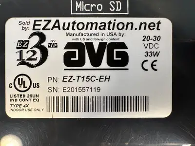 USED AVG AUTOMATION EZT15C EH