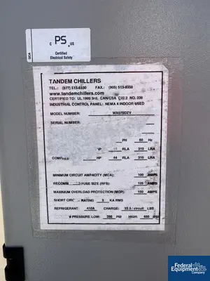 Used Tandem Chillers 70 Ton Tandem Chillers Chiller, Model WX070DZV Chillers Ohio US | Federal Equipment Company #1337720