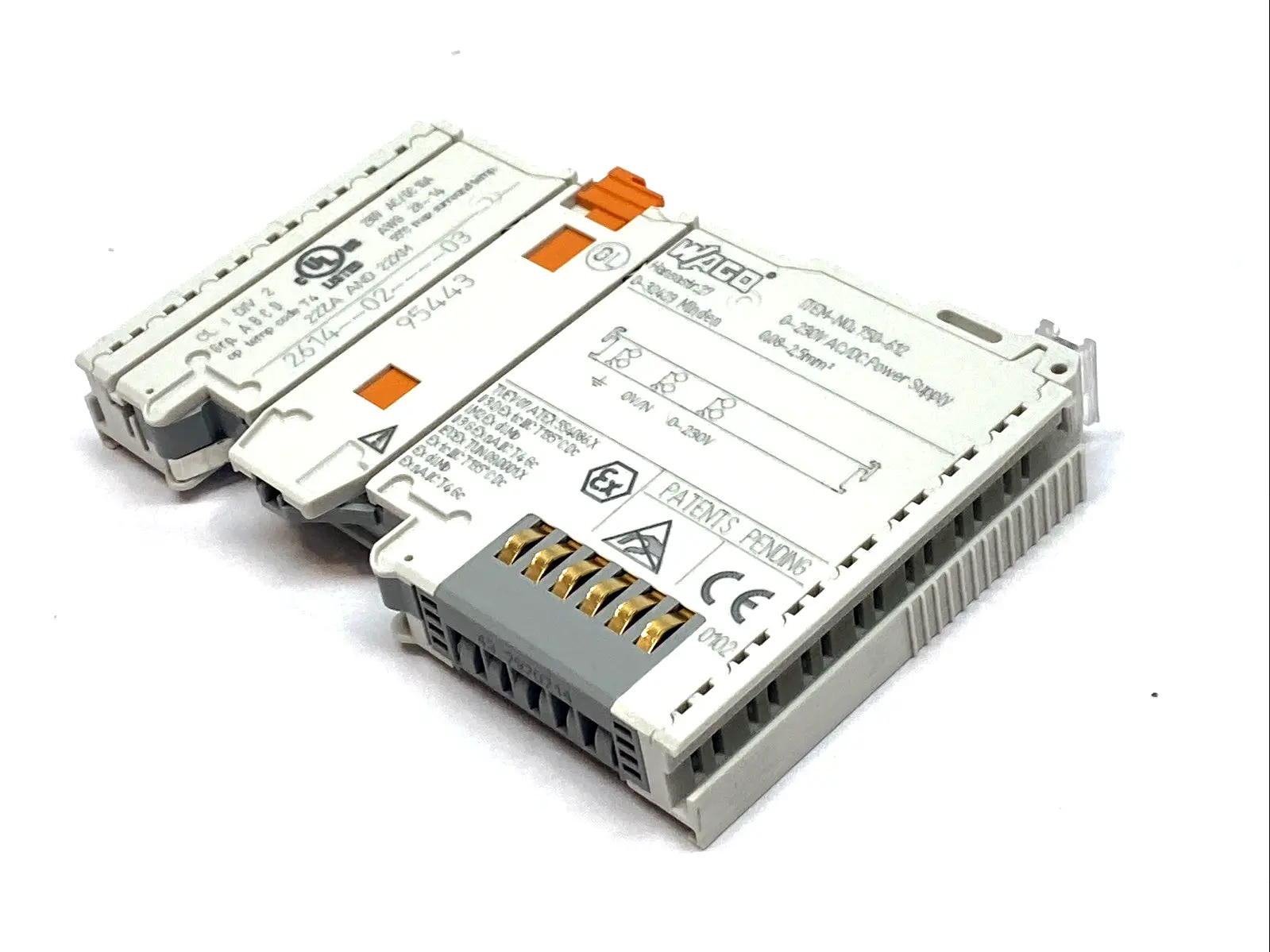 USED WAGO 0–230V AC/DC POWER SUPPLY MODULE 10A 750 SERIES I/O