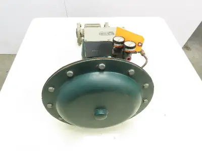 Mueller Pneumatic Diaphragm Actuator Flow Control Valve 1" Flanged w/ Positioner