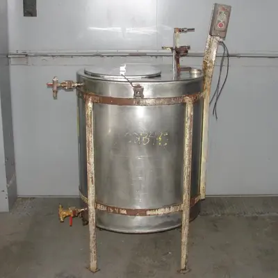 SPC2346  Tank 90 gallon vertical tank, Stainless Steel, flat